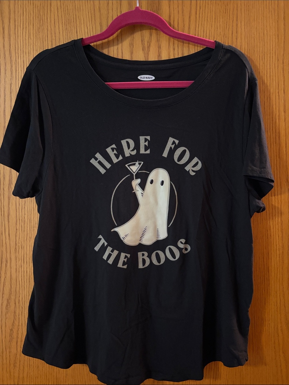Old Navy Black Graphic 'Here For The Boos' Ghost Tee